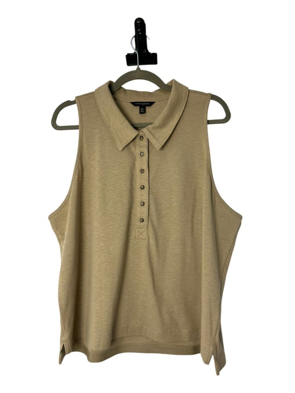 Banana Republic Women’s XL Cotton Stretch Sleeveless Polo Boxy Top Used - Picture 13 of 13